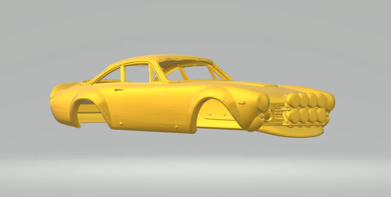 Ferrari rally car 3D Print Model .c4d .max .obj .3ds .fbx .stl .blend 