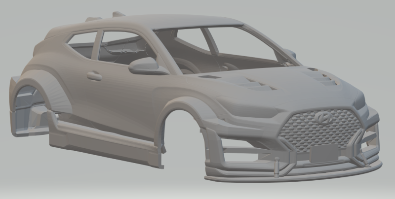 Hyundai veloster 3D Принт Модель .c4d .max .obj .3ds .fbx .stl .blend