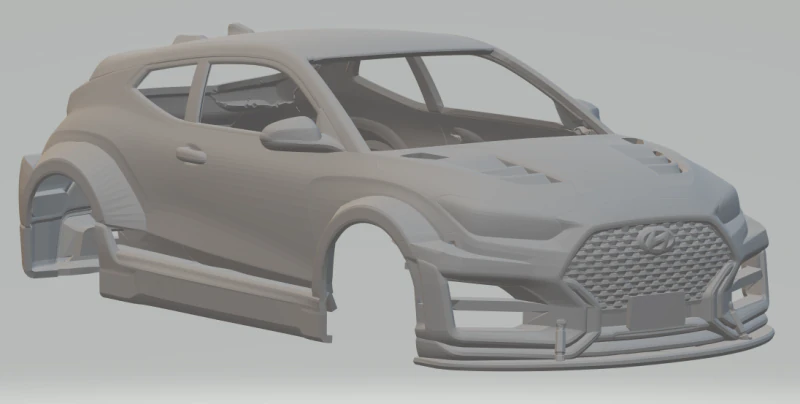 Hyundai veloster 3D Print Model .c4d .max .obj .3ds .fbx .stl .blend 