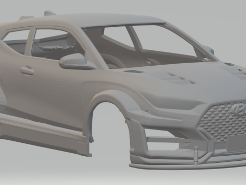 Hyundai veloster 3Dプリントモデル