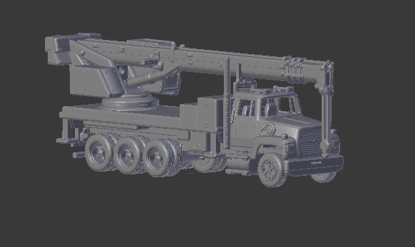 Ln 8000 truck crane 3D Print Model .c4d .max .obj .3ds .fbx .stl .blend 