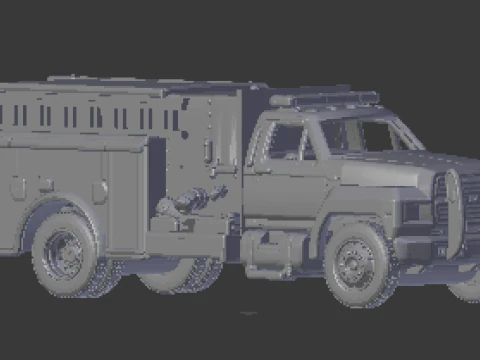 Camion dei pompieri F800 Modello di stampa 3D