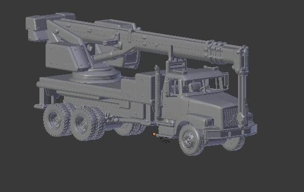 Volvo wg crane 3D Print Model .c4d .max .obj .3ds .fbx .stl .blend 
