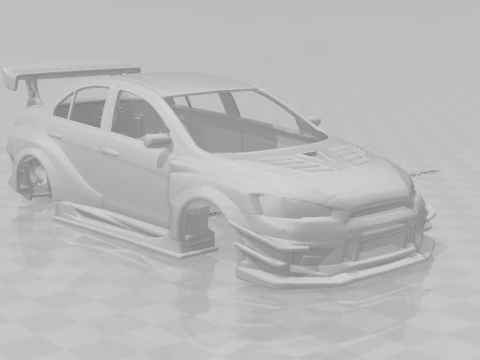 Mitsubishi lancer evo x custom 3D Print Model