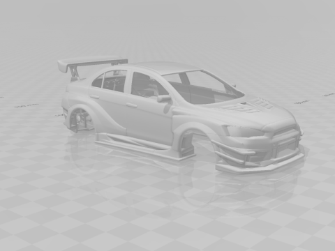 Mitsubishi lancer evo x custom Model do druku 3D