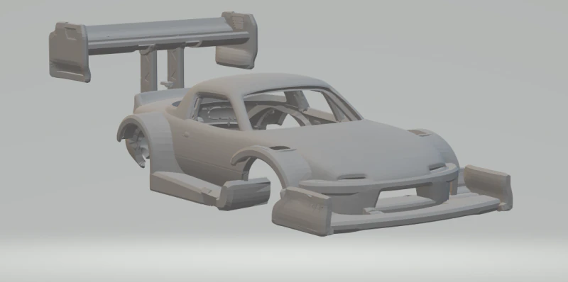 Mazda miata mx5 extreme car 3D Print Model .c4d .max .obj .3ds .fbx .stl .blend 