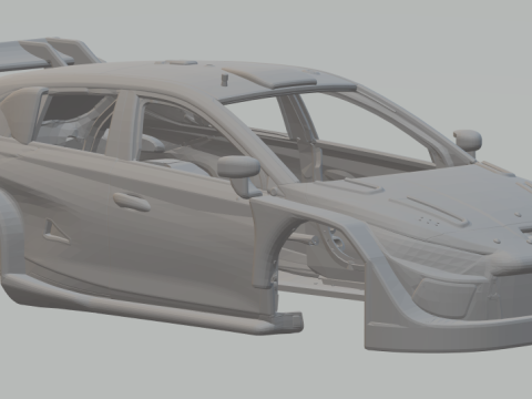 Hyundai i20 rally 3Dプリントモデル