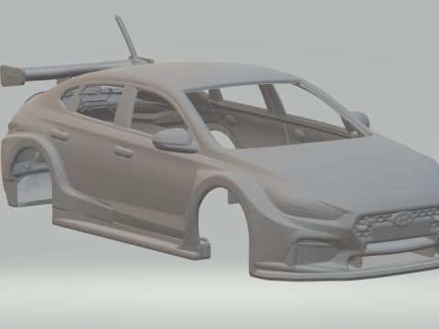 Hyundai race car 3Dプリントモデル