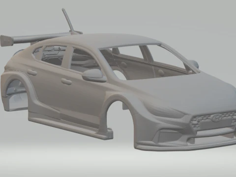 ヒュンダイのレースカー 3Dプリントモデル
