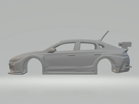 ヒュンダイのレースカー 3Dプリントモデル