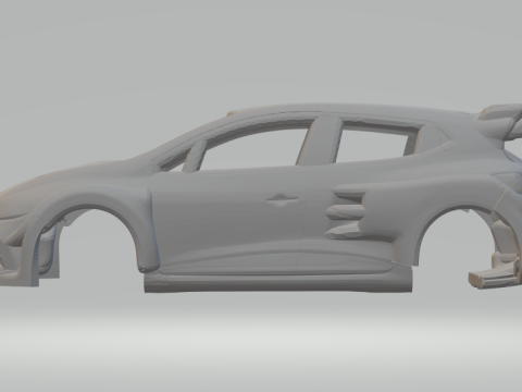 Renault clio rallycross 3D 打印模型