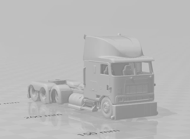 International 9800i high cabin custom 3D Print Model .c4d .max .obj .3ds .fbx .stl .blend 