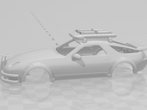 Porsche 928 xrally 3Dプリントモデル