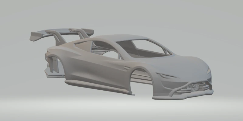 Tesla roadster custom 3D Print Model .c4d .max .obj .3ds .fbx .stl .blend