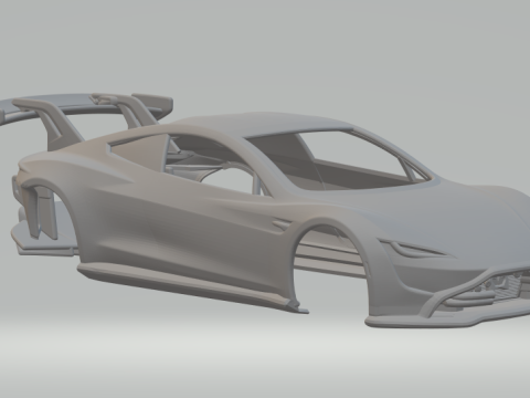 Tesla roadster custom 3D 프린트 모델
