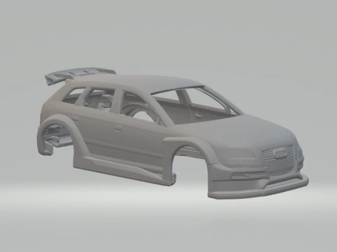 Audi a3 gt race car 3D Print Model