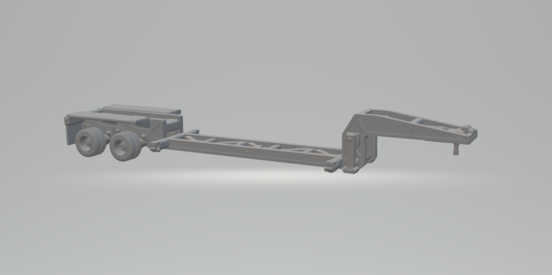 Container trailer 3D Print Model .c4d .max .obj .3ds .fbx .stl .blend
