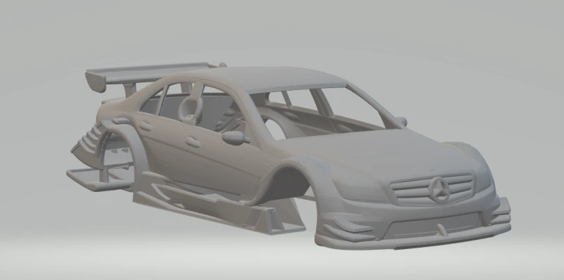 Mercedes c-class 2007 dtm 3D Print Model .c4d .max .obj .3ds .fbx .stl .blend