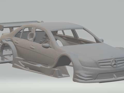Mercedes c-class 2007 dtm Modèles 3D en vedette