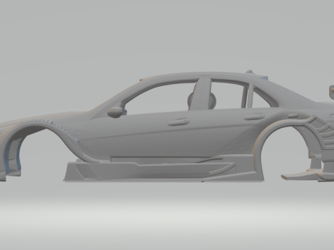 Mercedes c-class 2007 dtm 3D प्रिंट मॉडल