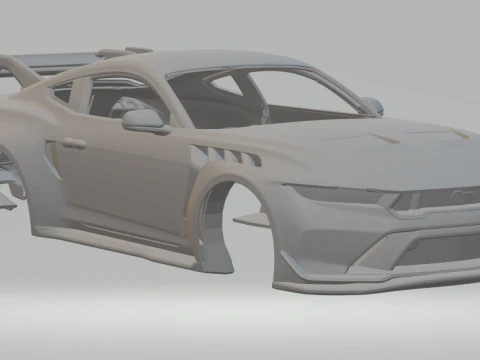머스탱 GTD 3D 프린트 모델