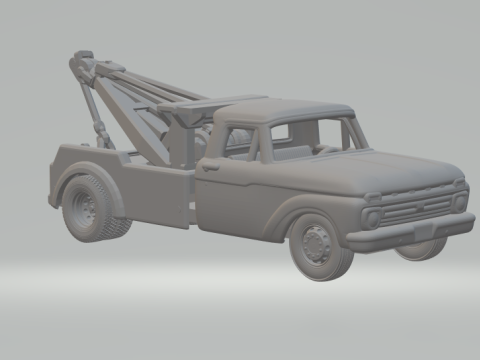 F series tow truck 3D प्रिंट मॉडल