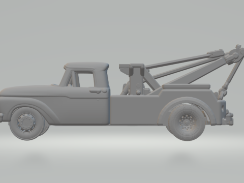 F series tow truck 3D Baskı Modeli