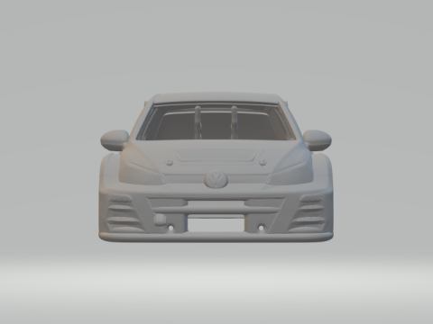 Volkswagen golf race car 3D-printmodel