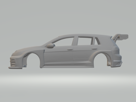 Volkswagen golf race car 3D-printmodel