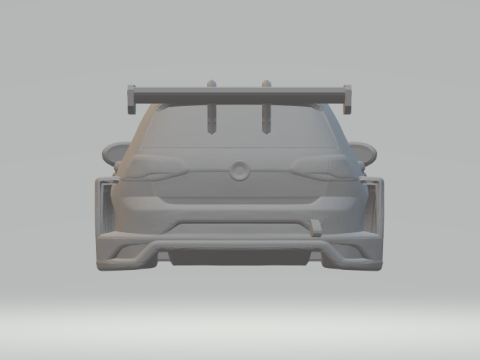 Volkswagen golf race car 3D-printmodel
