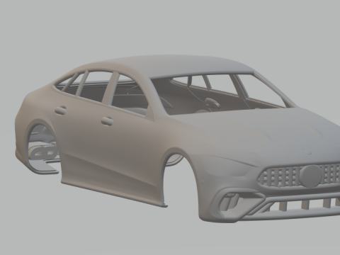 Mercedes benz amg gt 4 doors Modèles 3D en vedette