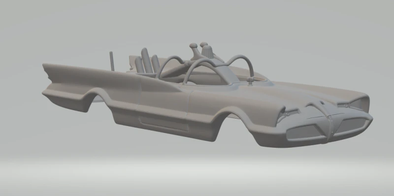 Batmobile 3D Print Model .c4d .max .obj .3ds .fbx .stl .blend 