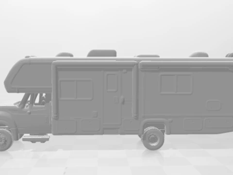 Iternational motorhome 3D Print Model