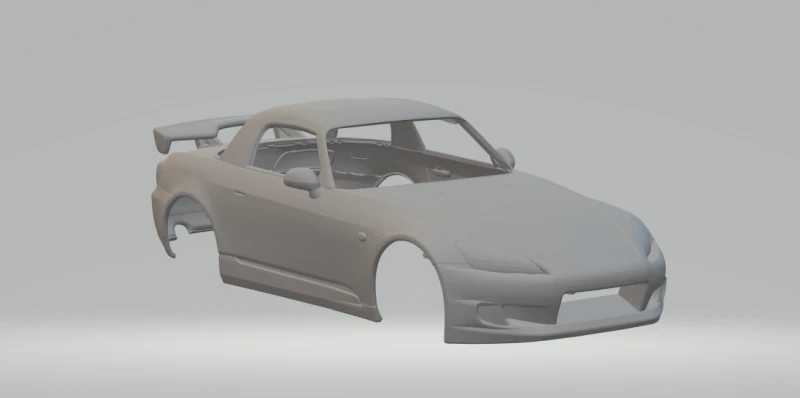 Honda s2000 3D Print Model .c4d .max .obj .3ds .fbx .stl .blend 