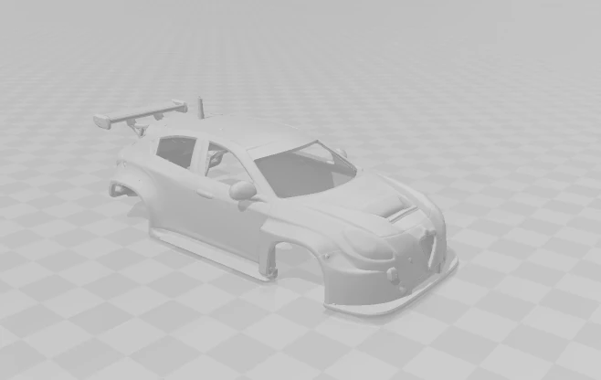 Alfa romeo giullieta race 3D Print Model .c4d .max .obj .3ds .fbx .stl .blend 