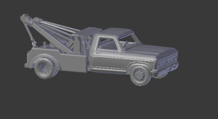 F150 tow truck 3D Print Model .c4d .max .obj .3ds .fbx .stl .blend 