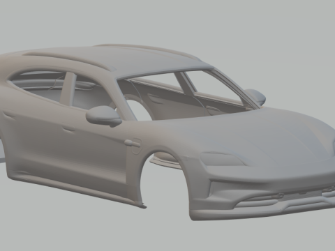 Porsche Taycan Sport Turismo 3D प्रिंट मॉडल