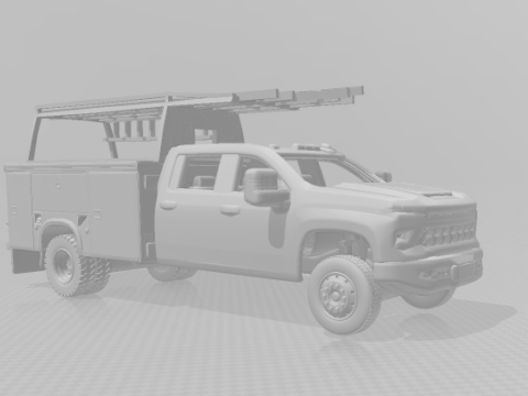 Chevrolet silverado 3Dプリントモデル