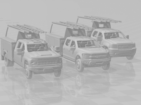 Pack crew truck service 3D Print Model