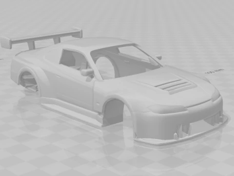 Carro de corrida Nissan Silvia no Japão Modelo de Impressão 3D