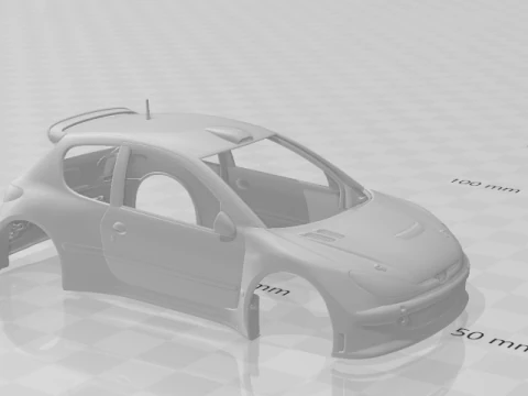 Peugeot 206 rally 3D Print Model