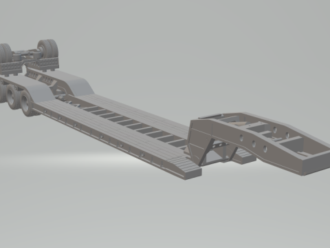 Trailer transport lowboy 3D Print Model