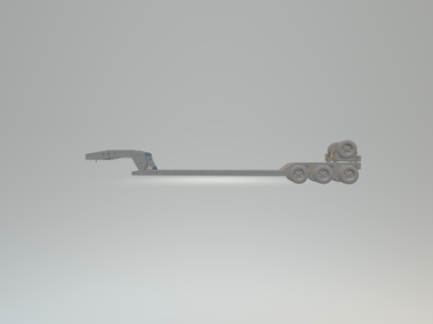 Trailer transport lowboy 3D 打印模型