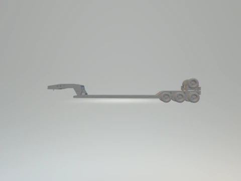 Trailer transport lowboy 3D Print Model