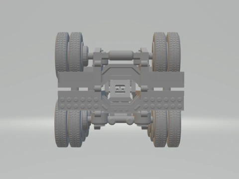 Trailer transport lowboy 3D Print Model