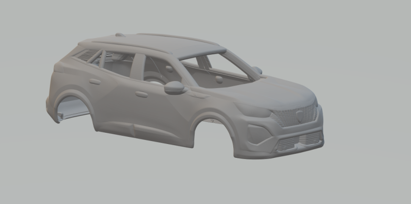 Peugeot 2008 3D Принт Модель .c4d .max .obj .3ds .fbx .stl .blend
