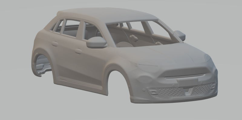 Fiat 600 3D-printmodel .c4d .max .obj .3ds .fbx .stl .blend