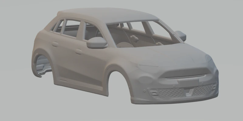 Fiat 600 3D Print Model .c4d .max .obj .3ds .fbx .stl .blend 