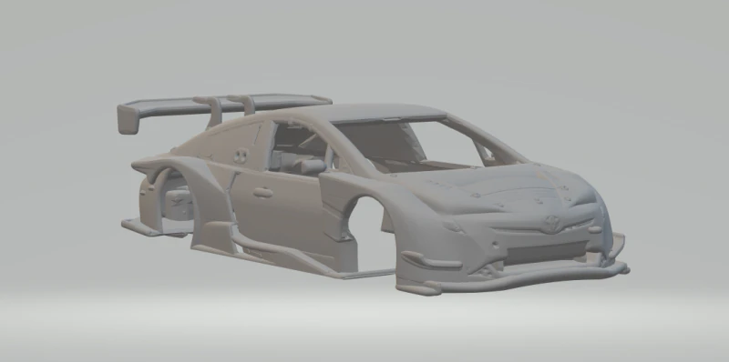 Toyota prius race car 3D Print Model .c4d .max .obj .3ds .fbx .stl .blend 
