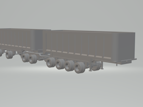 Double trailer dumper eua 3D Print Model